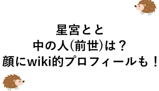 星宮ととの中の人(前世)は？顔にwiki的プロフィールも！