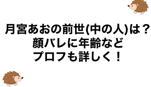 月宮あおの前世(中の人)は？顔バレに年齢などのプロフも詳しく！