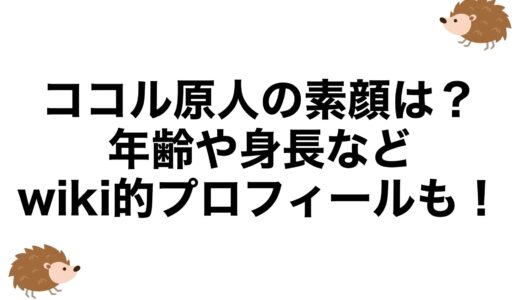 ココル原人の素顔は？年齢や身長などwiki的プロフィールも！