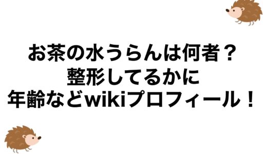 お茶の水うらんは何者？整形してるかに年齢などwikiプロフィール！